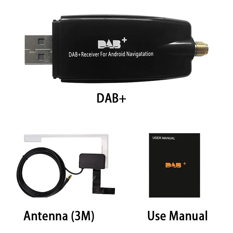 Dab Digital Radio Dab Antenna Dab Radio Receiver Car Radio Antenna Dab Radio Box Car DAB+ Digital Radio Box Receiver Antenna Aerial USB Interface Portable Android 5.1 and Above