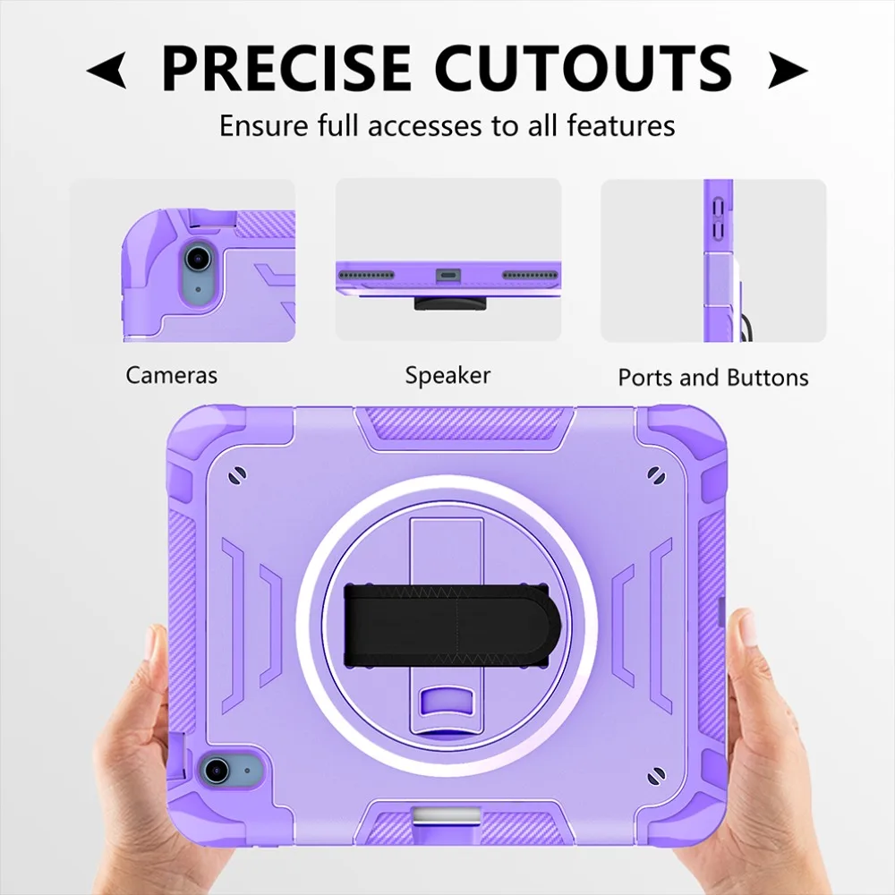 Heavy Duty Shockproof Protective Tablet Cover with Hand and Shoulder Strap