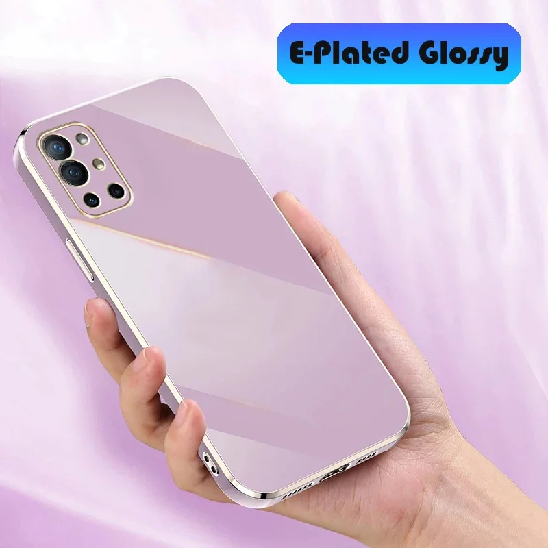 Luxury Square Edge Glossy Plated Phone Case For Oneplus Series_voghion.com