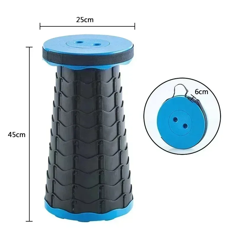 Portable Rainbow Folding Stool Lightweight Plastic Folding Chair Home Space Saving Furniture Stools