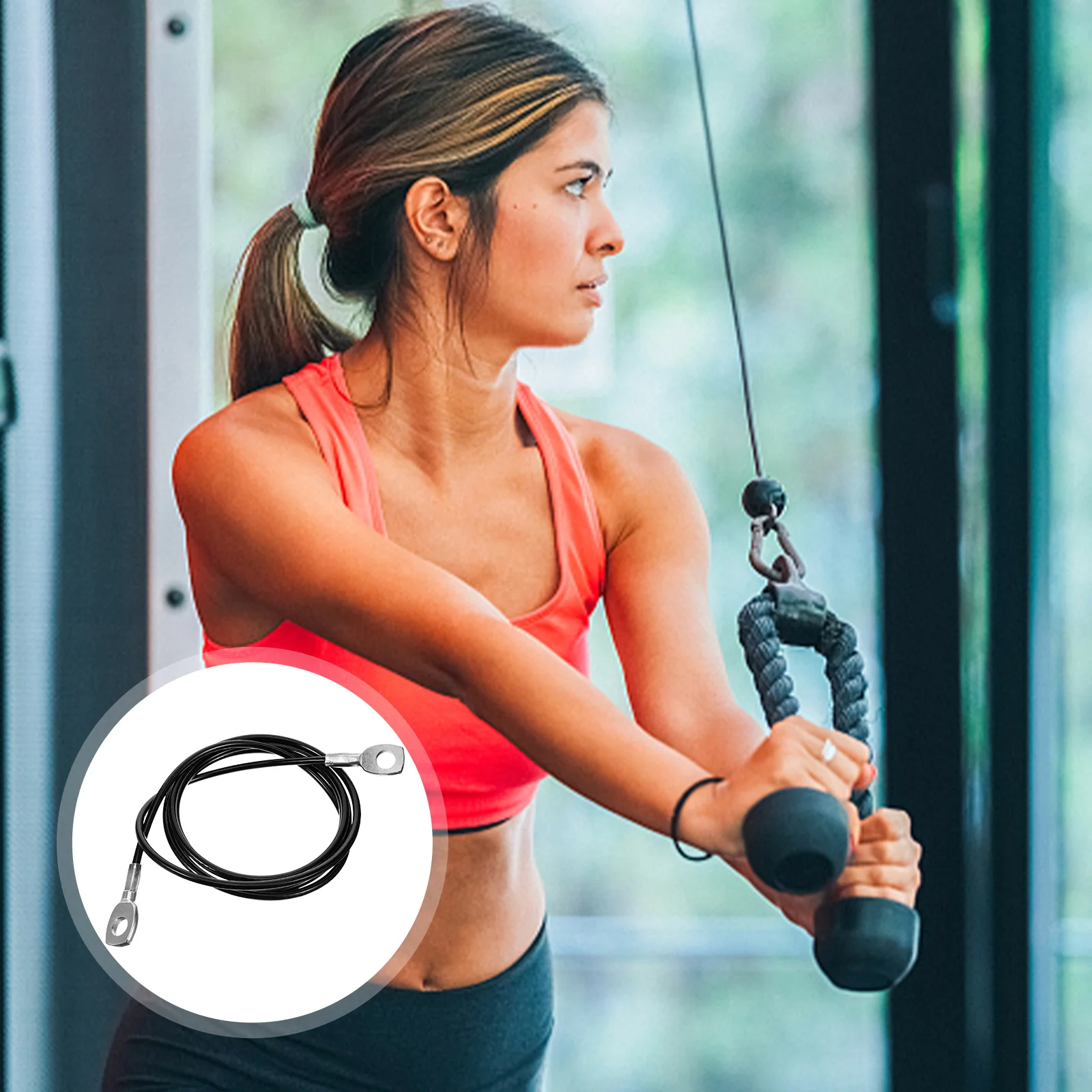 

Pulley Cable Daily Use Gym Multi-function Replacement Sturdy Workout DIY Wire Rope Accessory