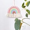 Rainbow Wall Hanging Ornaments 8 Lines Macrame Tapestries Woven Rainbow with Tassels for Nursery Room Home Decorations 4