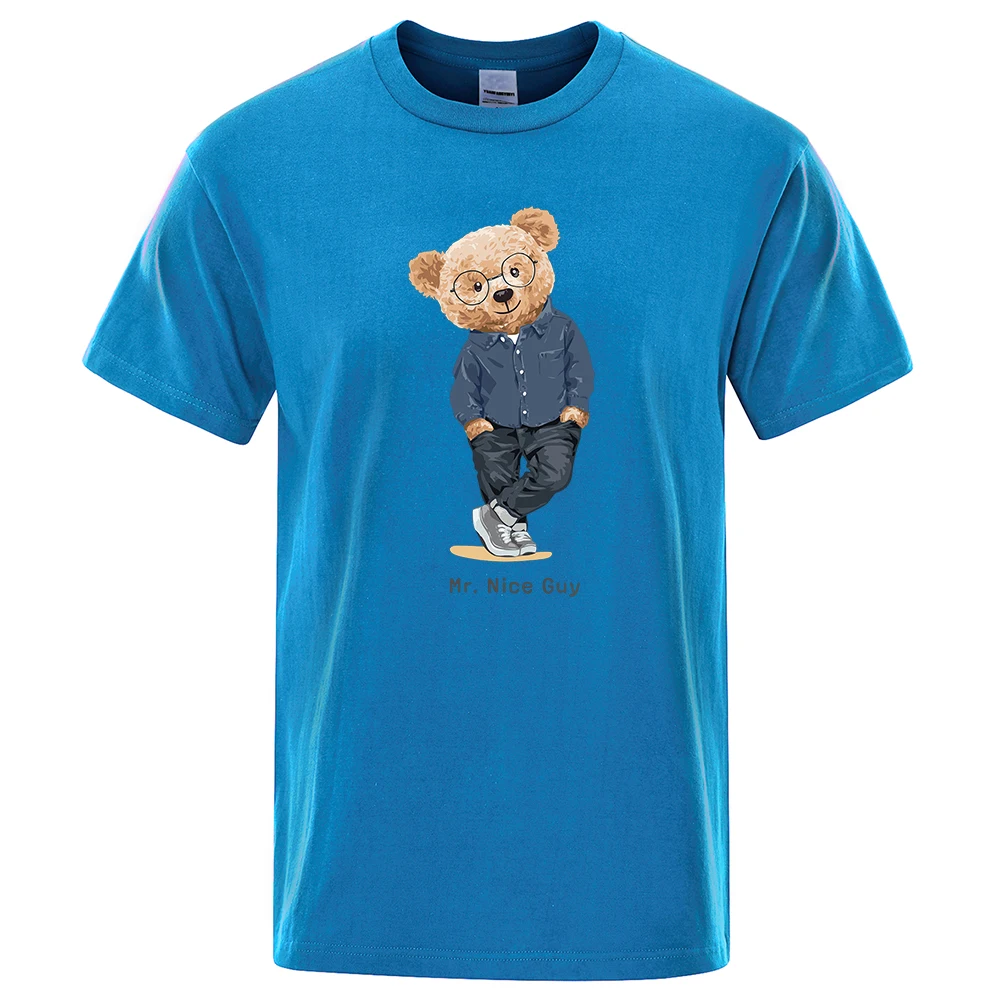 T-shirt homme gentleman teddy bear oversized en coton_voghion.com