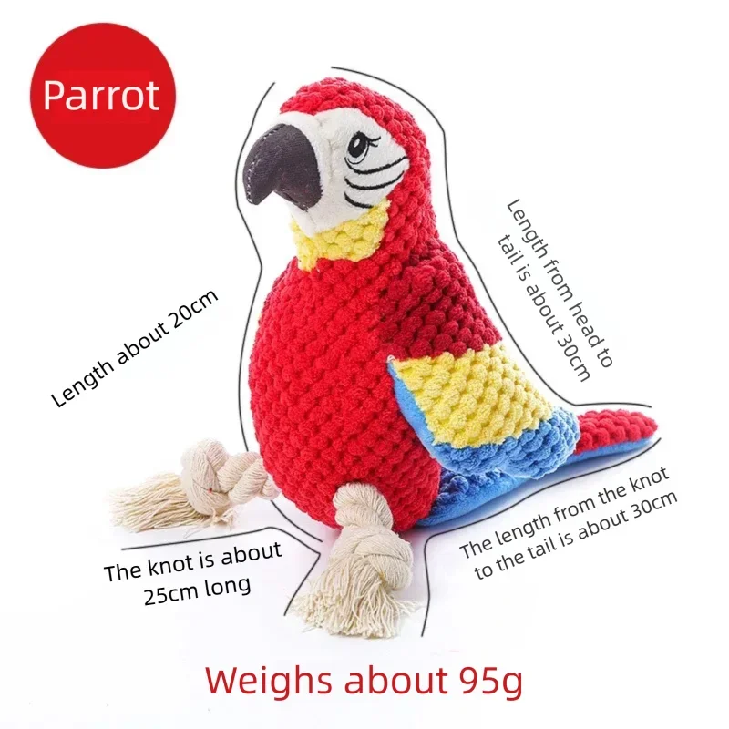Puppy Toys Parrot Shaped Dog Toy With Squeaking Filling Suitable For Small And Medium-Sized Dogs To Play GWJ30_voghion.com