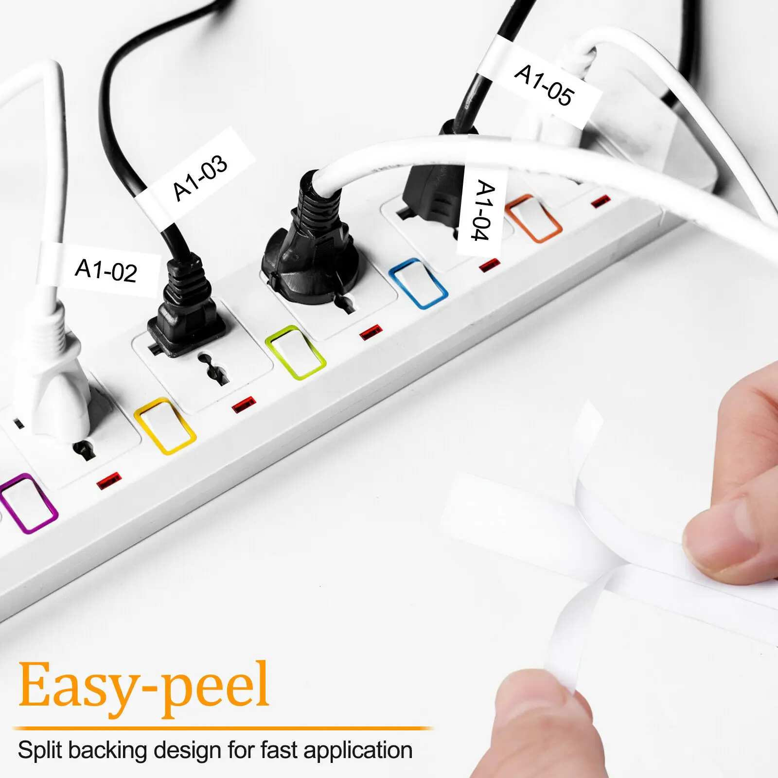 IND-Dymo Rhino 라벨 폴리에스터 나일론 테이프, 18443 18444 18445 18433 18436 리본 테이프, 5 피스