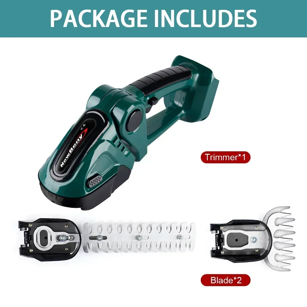 2-in-1 Garden Tools Electric Hedge Trimmer 24V Cordless Rechargeable Home Shrub Scissors Weeding Pruning Lawn Mower For Makita