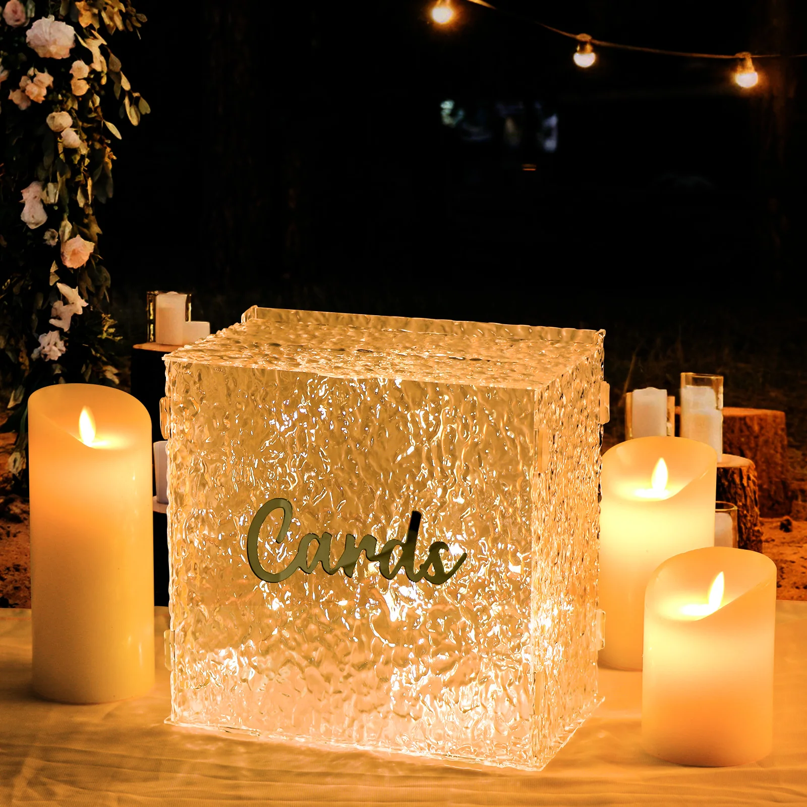 Acrylic Wedding Card Box Water Ripple Gift Card Envelope Money