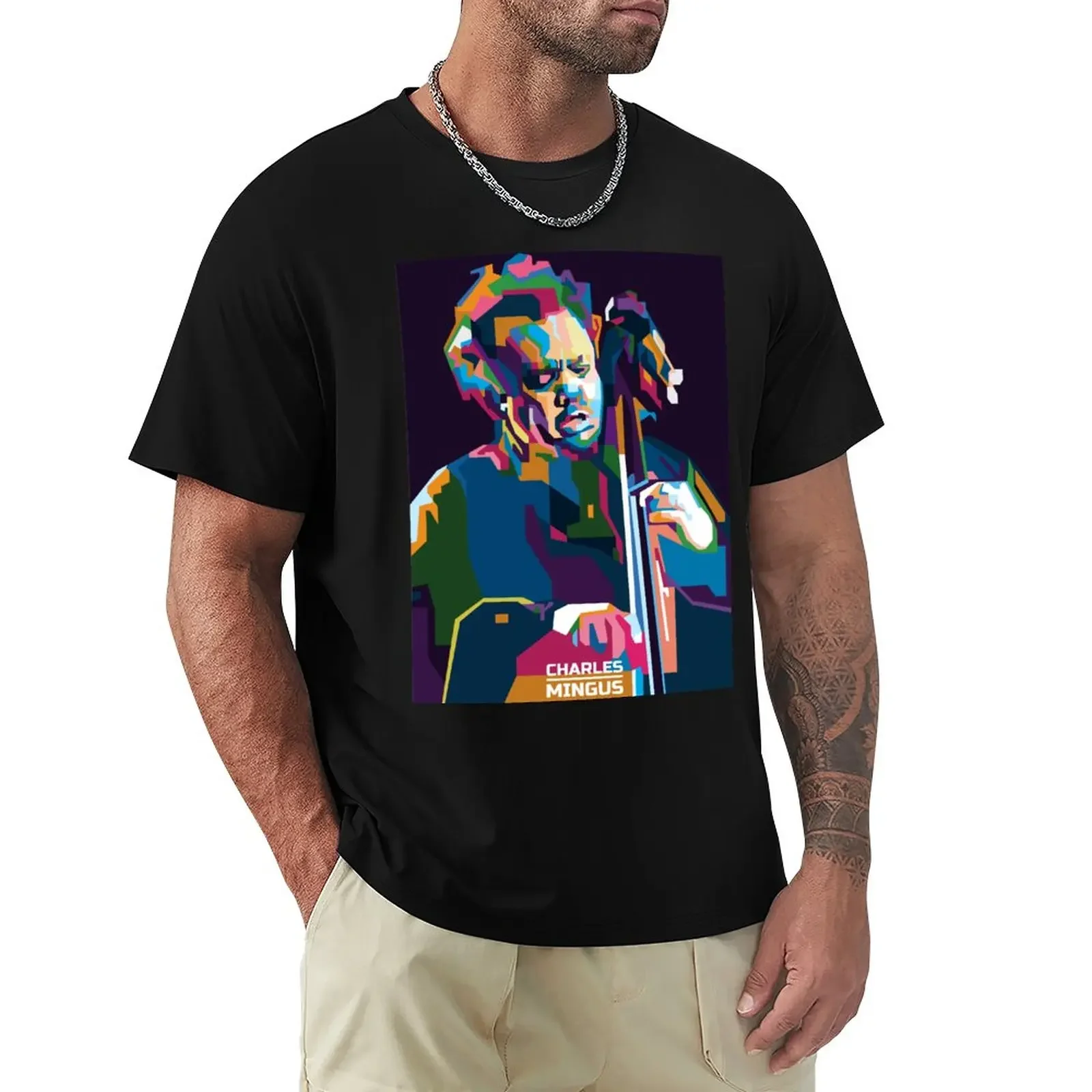 

Abstract Geometric Charles mingus in WPAP T-Shirt sports fans tees t shirt men