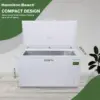 Freezer - White, Large Storage for Families, Space-Saving Flat Back, Front Drain, Garage Ready - By Hamilton Beach 4