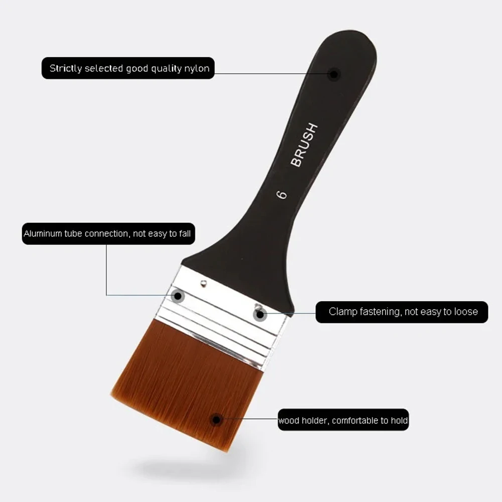 Nylon Hair Paint Brushes Set 4
