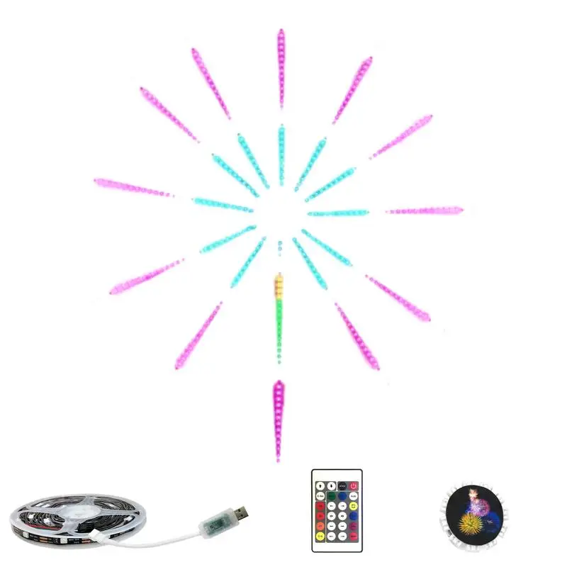 

Светильники Sparkler для улицы, умные светодиодные ленты USB, умный пульт дистанционного управления музыкой, эффект запуска, лампа, меняющая цвет, комната, искусственное украшение