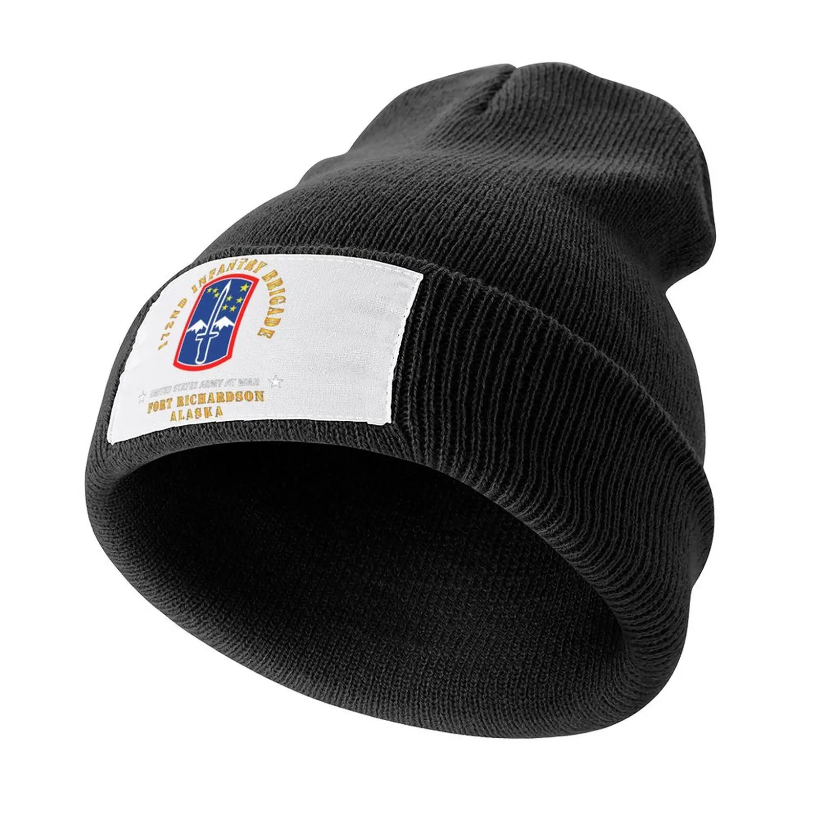 

Army - 172nd In Bde - Ft Richardson AK X 300 Knitted Hat Gentleman Hat Rugby dad hat Elegant Women's Hats Men's