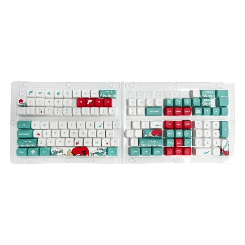

125PBT Термосублимационный колпачок XDA Coral Sea для механических клавиатур. Гладкие и маслостойкие колпачки из PBT.