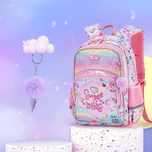 

Cute Sweet Cartoon Backpack for Girls Rainbow Shock-Absorption Schoolbags Children Spine Protection Waterproof Bookbag Kids Bag