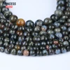 A++ Natural Blue Glaucophane Loose Stone Beads for Jewelry Making Bracelet Necklace Handmade DIY Accessories Beads 4 6 8 10mm 5
