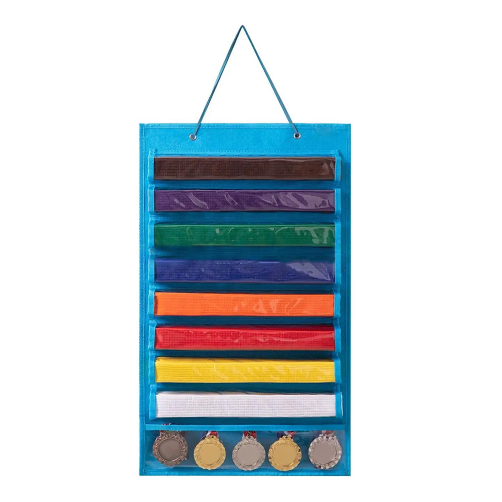 무술 벨트 홀더, 무에타이 주짓수 유도, 8 벨트 보관, 5 개의 메달 컬렉션, 태권도 벨트 보관, 벽걸이 