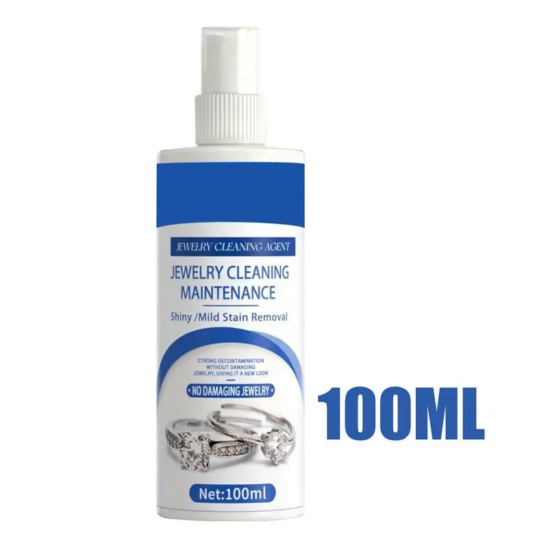 Ring Cleaner 100ml Portable Cleaner Spray For Jewelry Anti Tarnish Spray Engagement Ring Earring For Silver Gold