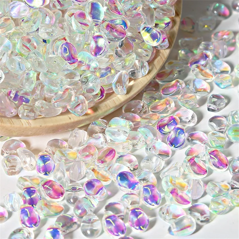 

50Pcs 6*8MM Czech charm Crystal Tulip Petal Irregular Shape Beads For DIY Necklace Bracelet Earrings Jewelry Accessories