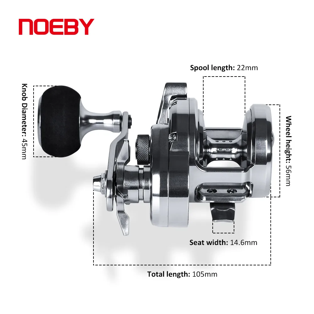 NOEBY NONSUCH Slow Jigging Fishing Reel Max Drag 15KG/20KG 8