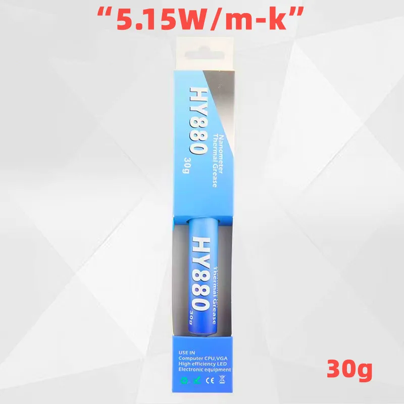 1pcs Hy880 5g/10/30g 실리콘 열 페이스트 열 전달 그리스 방열판, CPU GPU 칩셋 노트북 컴퓨터 냉각 주사기