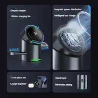 2026 Upgrade Qi2 3 In 1 Magnetic Touch Button Wireless Charger Tempered Glass Surface for IPhone17 16 15 IWatch Airpods Android - Image 2