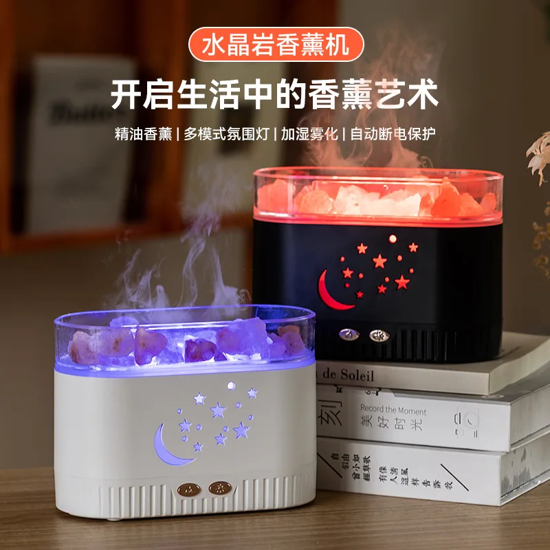 

Creative Crystal Salt Colorful Night Light Silent Humidifier Home Automatic Incense Aromatherapy Machine