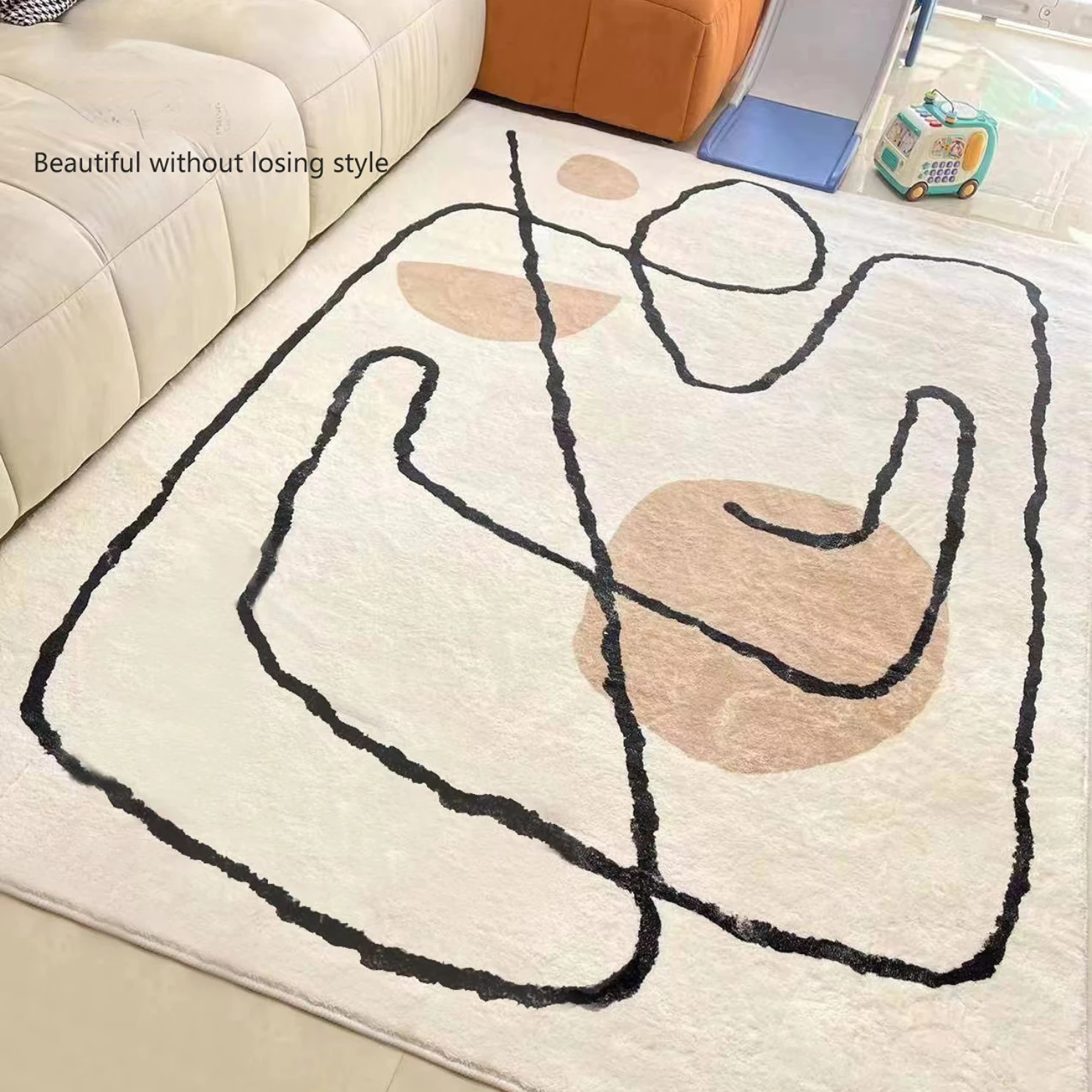 

Modern Minimalist Cashmere Soft Rugs for Bedroom Decor Non-slip Bedside Carpet Living Room Large Area Rug Home Lounge Carpets