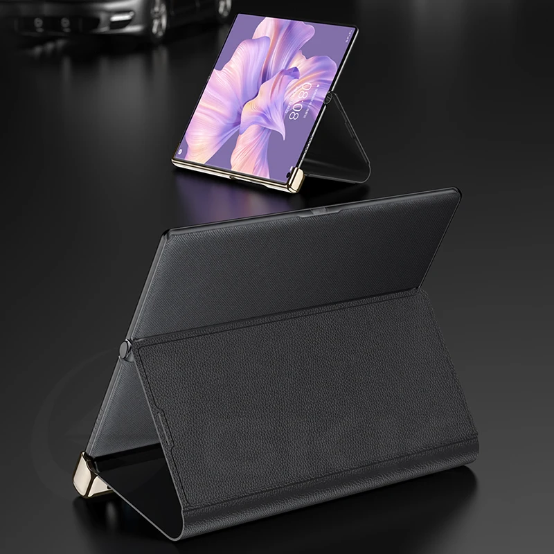 Original Case For Huawei Mate XS 2 Luxury Plating Painted Leather Magnetic Fold