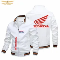 Veste de course Honda HRC pour hommes, avec logo Goldwing GL1800, col montant, fermeture éclair, manteau pour motocycliste, coupe-vent décontracté, Streetwear Bombe 6