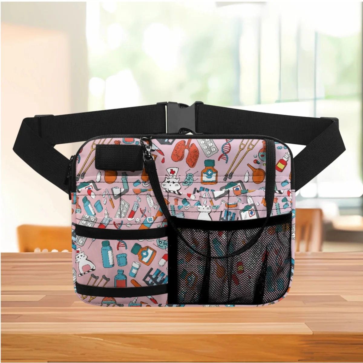 

Multi-Pocket Storage Nurse Waist Bag Hospital Medical Icon Luxury Designer Utility Belt Bag Adjustable Shoulder Strap Pouchs New