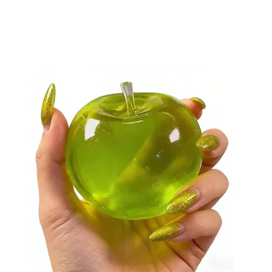 Weicher Klebstoff Grüner Apfel-Butter-Stick Schneeflocken-Quadrat Stressabbau-Squishy Langsam Aufsteigendes Spielzeug Sensorisches Spielzeug Geschenk für Erwachsene & Kinder – Detail 12