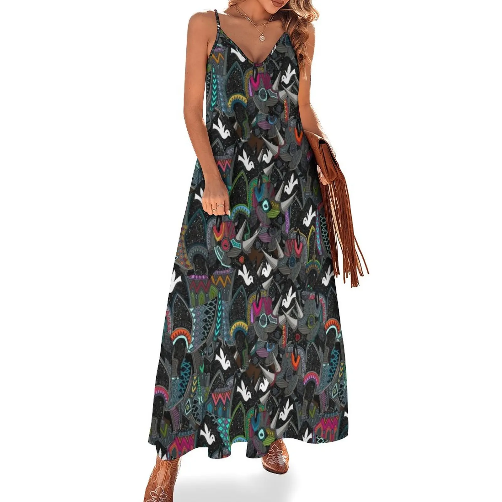 

New rhino party Sleeveless Dress ladies dresses for women 2023 cute dress