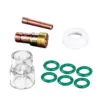 10x Glass Cup TIG Welding Torch Accessories Lens TIG Stubby Gas Lens Cup Kit TIG Welding Stubby for WP-17/18/26 3