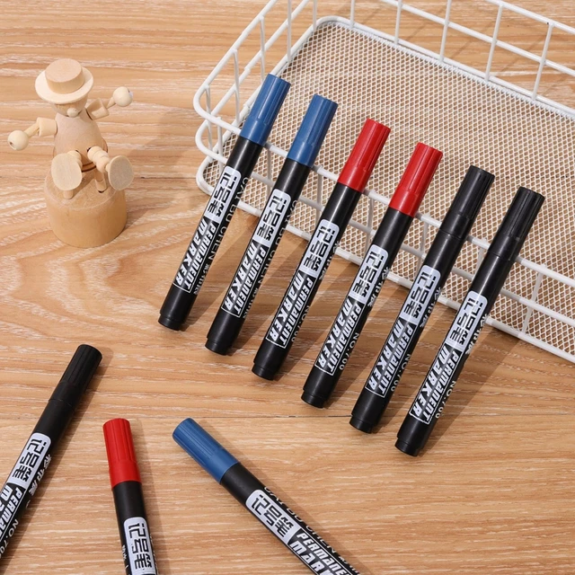 6PCS Red Paint Pen Marker Waterproof Permanent for Car Rubber Tire