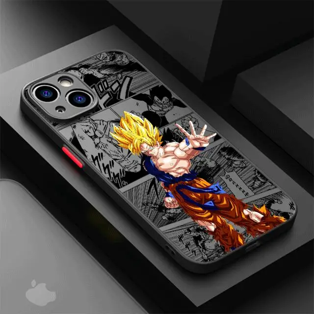 thumbnail image 1 of Funda de teléfono de bolas de dragones para Apple iPhone 13 14 Plus 15 Pro Max 11 Pro 12 Mini XR 8 SE 7 6S XS MAX, cubierta de armadura mate a prueba de golpes, 1 of 5