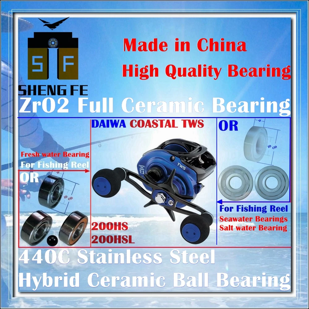 Ceramic Bearings For 2015 DAIWA COASTAL TWS 200(200HS/200HSL) Serise