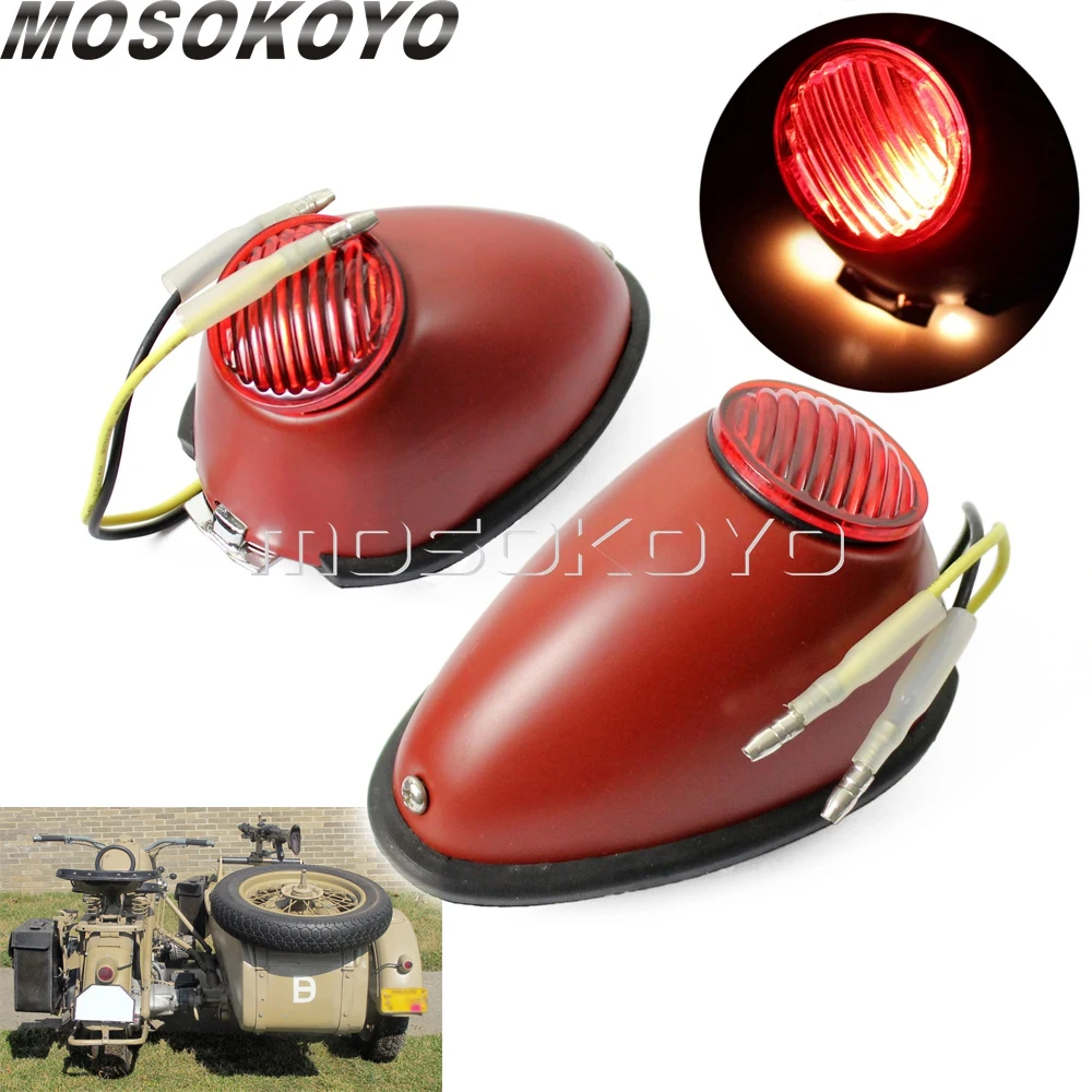 Sidecar Tailights Red Tail Stop Luce Freno Ural Per Bmw Zundapp Ds Dbk Ks Ks750 M1 M1M M1S M72 R12 R75 R51 R61 R66 R71 K750