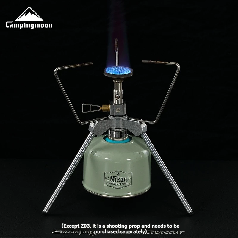 Camping Stove CAMPINGMOON Z03 Aluminum Alloy With Raised Joint High Mountain Flat Gas Tank Adapter Kitchen Tool