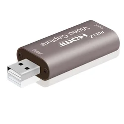 Rullz 4K HDMI Video Capture Card for Game Recording and Live Streaming (USB 2.0 Mini Coffee)