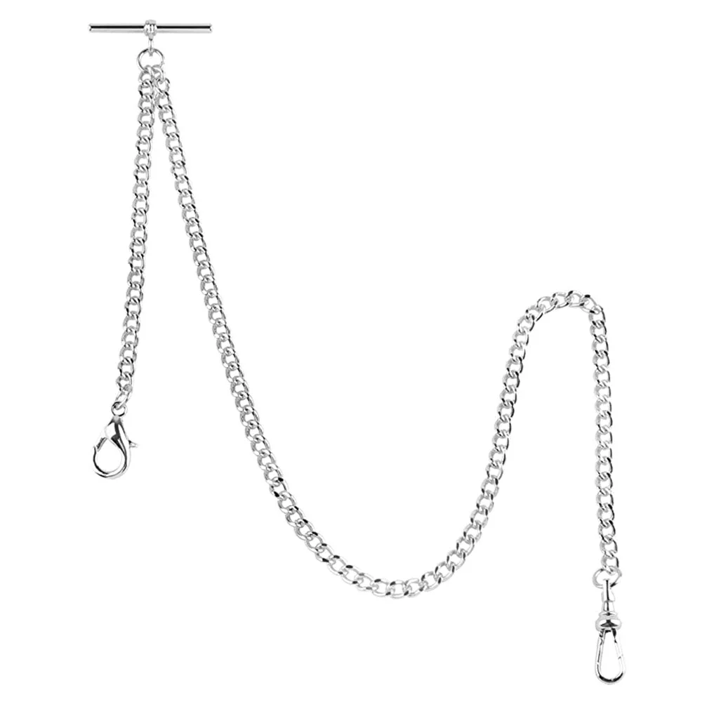 55CM Fob chain suitable for men women's jewelry accessories Pocket watch chains Luxury Silver/Gold stainless steel