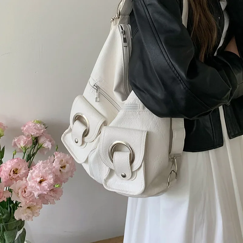 Vintage Women's Bag Leather Multifunctional Shoulder Bag Fashion Ladies Backpack Waterproof Wearable Square Backpacks