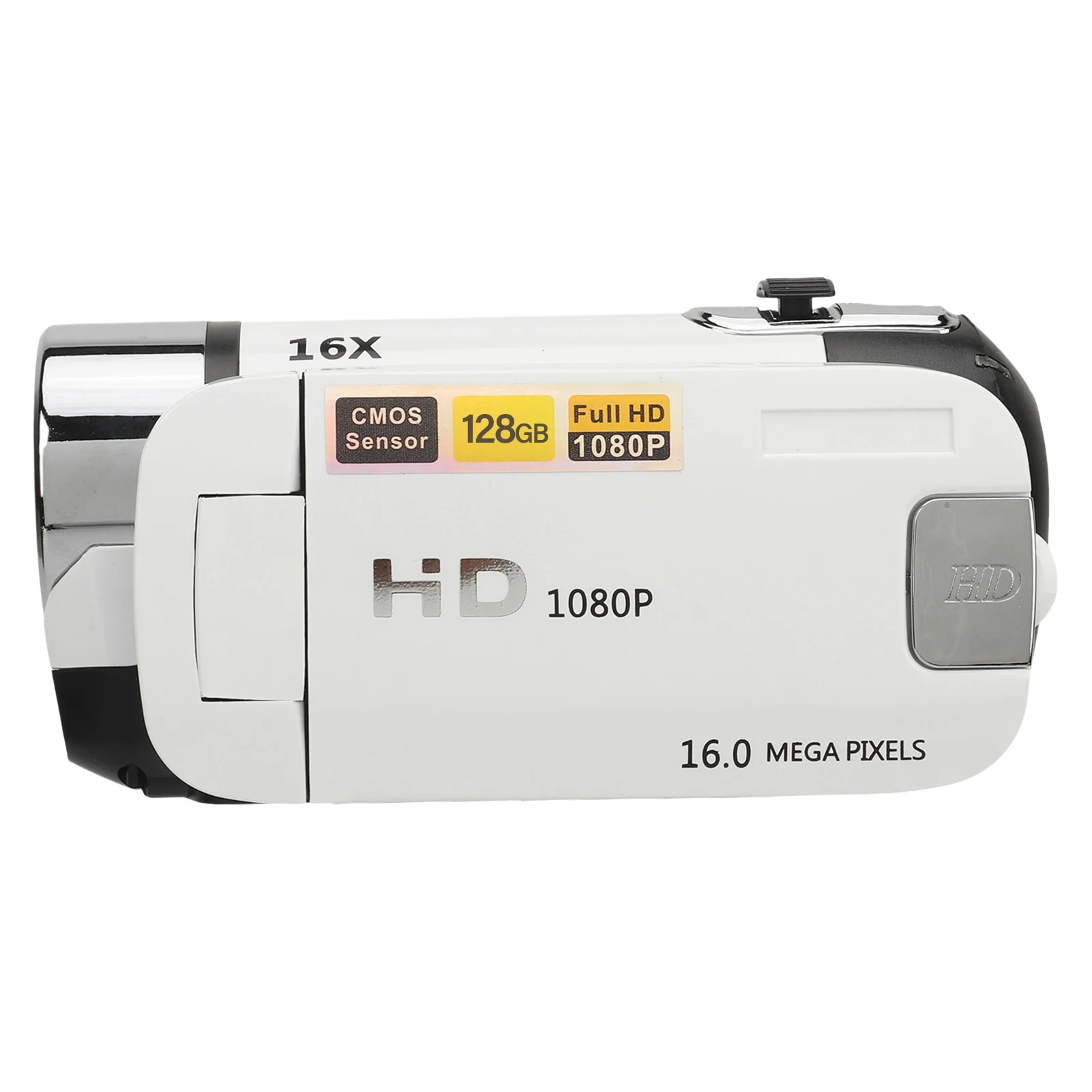 D90 1080P 16MP 디지털 카메라 2.4인치 회전식 스크린 캠코더 16배 줌 HD 비디오 레코더 (보조광 포함)