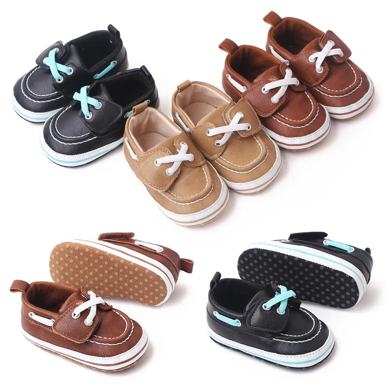 

Newborn Baby Shoes Baby Boy Shoea PU Leather Casual Toddler Crib Shoes For 0-18M Baby Soft Sole Infant Shoes First Walkers
