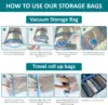 Space Saver Bags Compression Storage Bags for Comforters and Blankets, Vacuum Sealer Bags for Clothes Storage 6