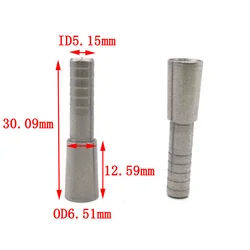 12pcs Stainless Steel Insert for Carbon Arrows Shaft, 50 Grain (12pc ID5.2mm OD6.5mm)