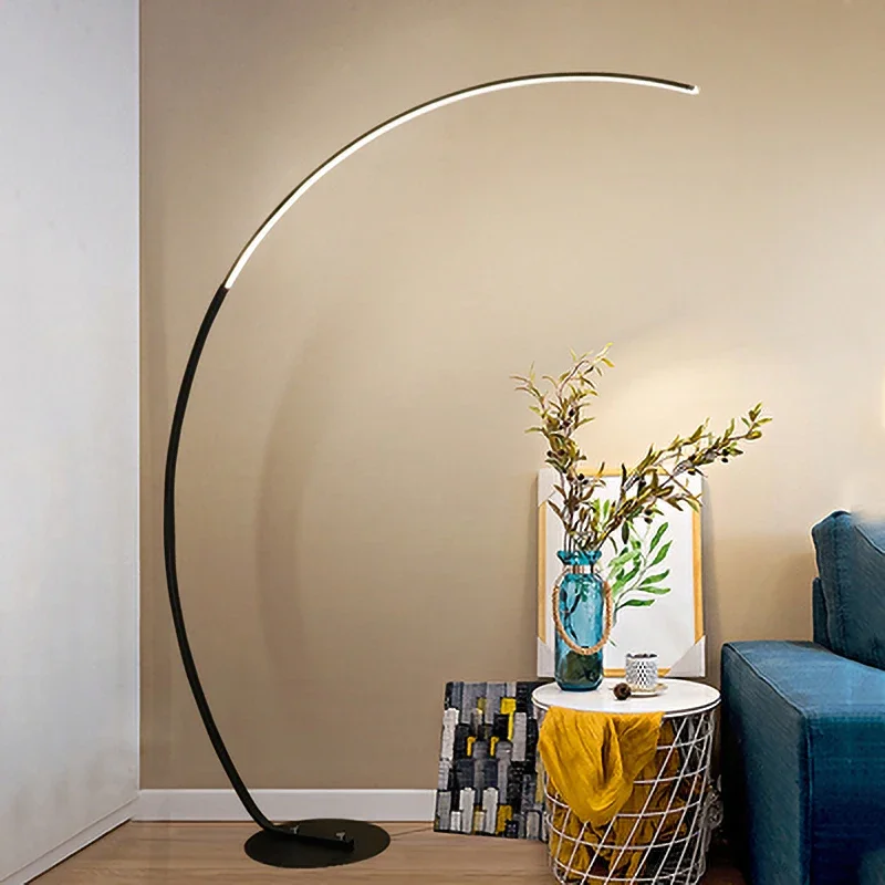 

Современная светодиодная лампа в форме дуги с регулируемой яркостью и дистанционным управлением, вертикальная лампа для гостиной, спальни, кабинета, декоративное освещение