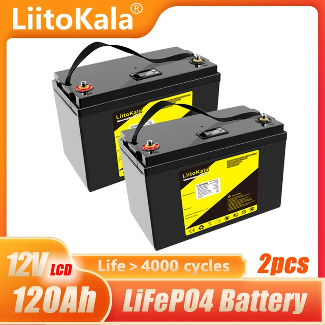 LiitoKala 12V 200Ah LiFePO4 Battery For 12.8V 150Ah RV Campers Golf Cart  Off-Road Off-grid Solar Wind - AliExpress