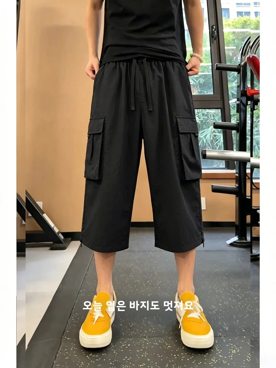 블랙 아이스 실크 퀵 드라이 반바지 남성 여름용 얇은 큰 포켓 7인치 작업복 아웃도어 스포츠 마운틴 스트레이트 레그 팬츠