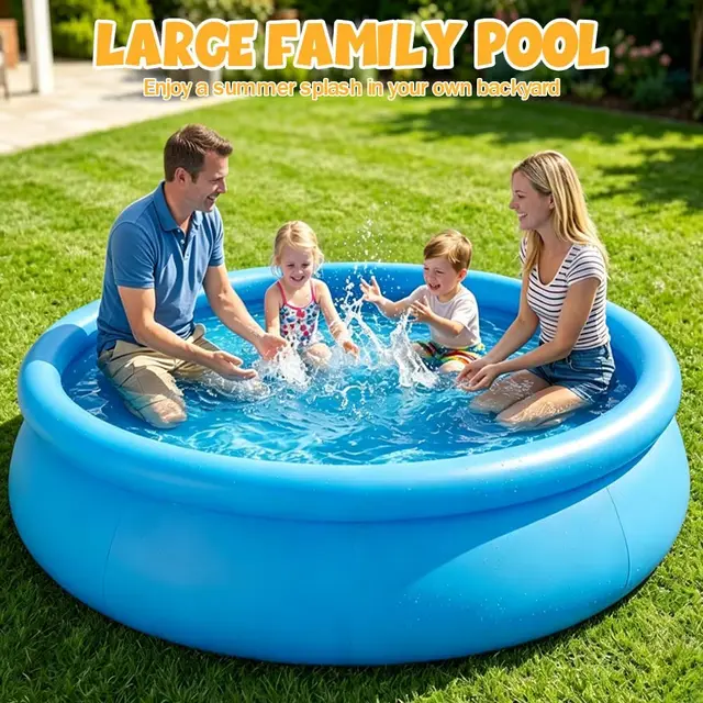 Piscine gonflable de 80/150/240 cm, épaisse, anti-fuite, ronde, pour adultes et enfants, pour les jeux aquatiques en été dans les cours de maison 1