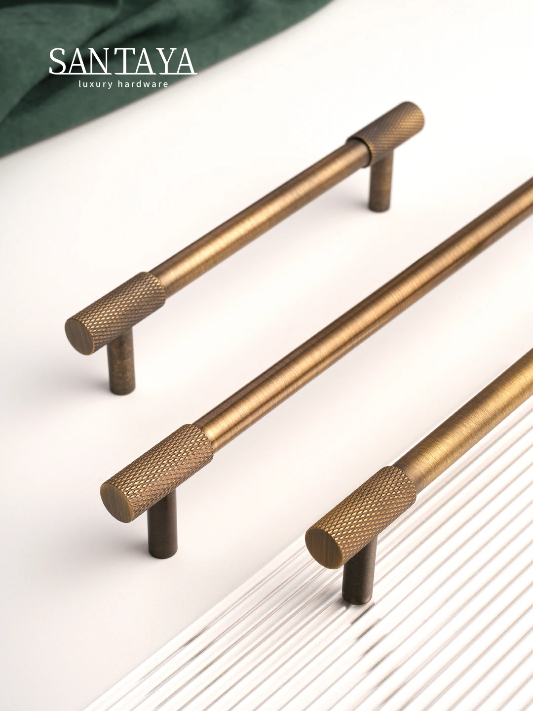 Santaya ลูกบิดลิ้นชักแบบรูเดียวลูกบิดทองเหลืองทึบมือจับตู้ลิ้นชักลิ้นชักแบบลูกบิดลูกบิดแบบก้านเดี่ยว 1